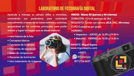 Laboratorio de Foto Digital — Impartido en Tragaluz Atelier (02 al 24 de marzo del 2023). Laboratorio de Foto Digital — Impartido en Tragaluz Atelier (02 al 24 de marzo del 2023).